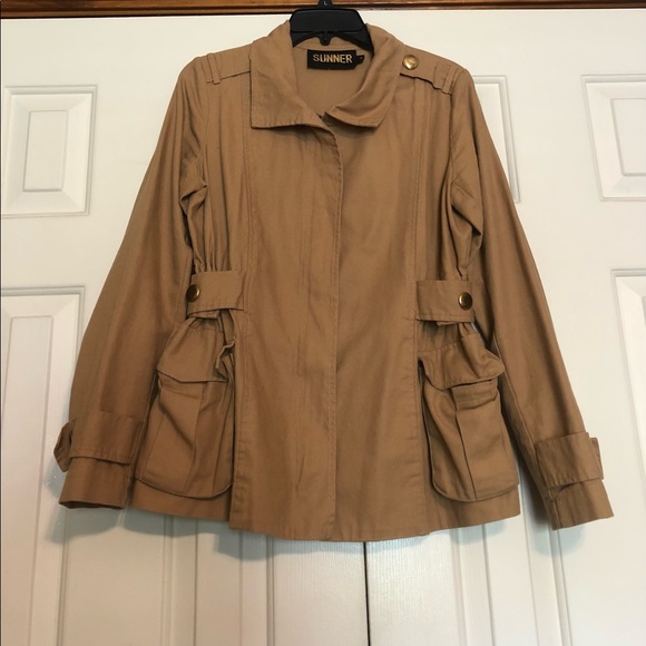 Anthropologie Sunner fawn color lightweight jacket, Medium, EXCELLENT CONDITION - Picture 1 of 9